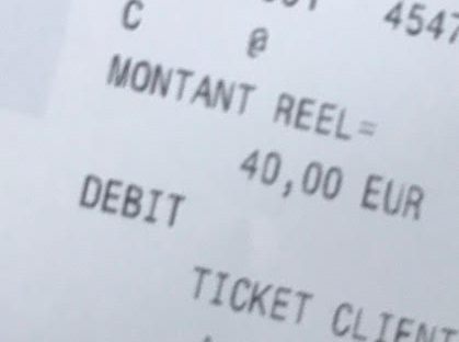 Euro receipt