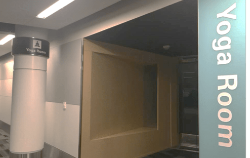 Yoga room at SFO airport
