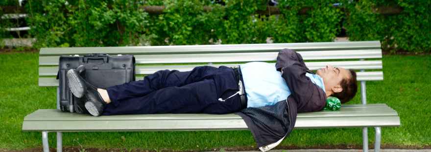 Business man napping