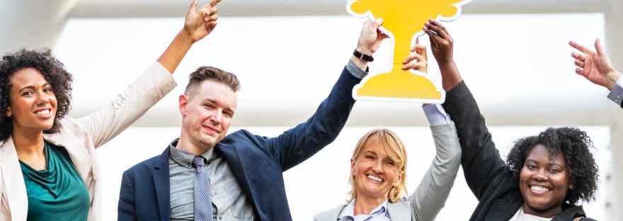 people celebrating winning culture