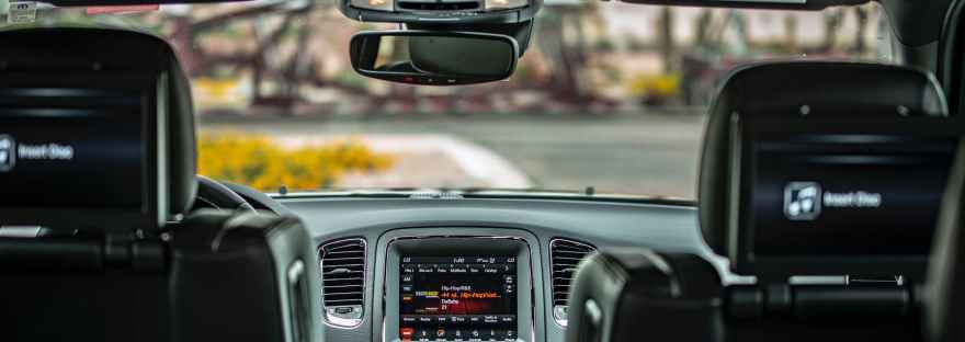 black car interior